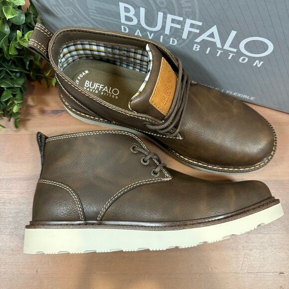 Buffalo David Bitton Men's Metcalf Brown Chukka Boots Size 12 - Picture 2 of 7